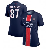 Dres Paris Saint-Germain Joao Neves #87 Domáci pre Ženy 2024-25 Krátky Rukáv